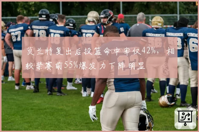莫兰特复出后投篮命中率仅42%，相较禁赛前55%爆发力下降明显
